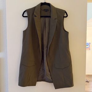 Army Green Blazer Vest